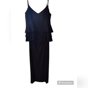 Ralph Lauren Black Ruffle Dress Size 14
